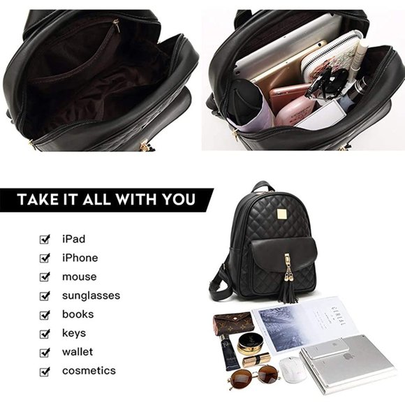 3PCS Shoulders Bag Sets: 1x Backpack, 1 x Wristlet wallet, 1 x Card Wallet. - Picture 5 of 9